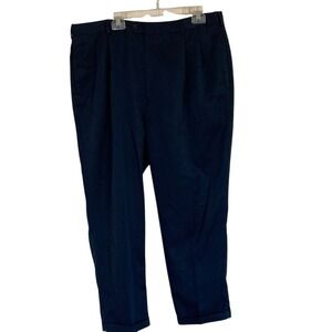 Jos A Bank Men's Navy Ledbetter Golf Pants Size 40x30 Pleated Classic Outdoors